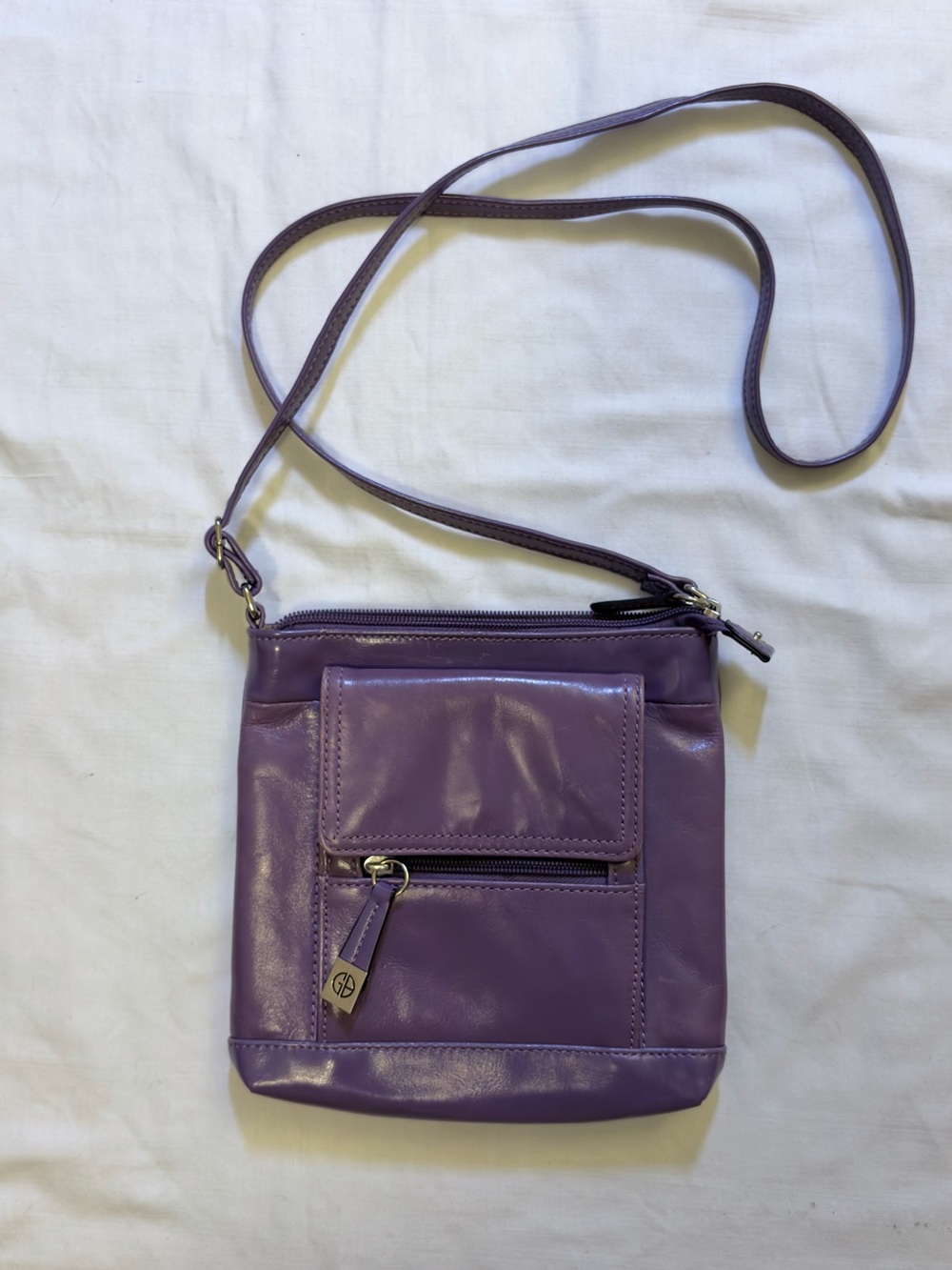 vintage Giani Bernini purple leather crossbody bag | Y2K